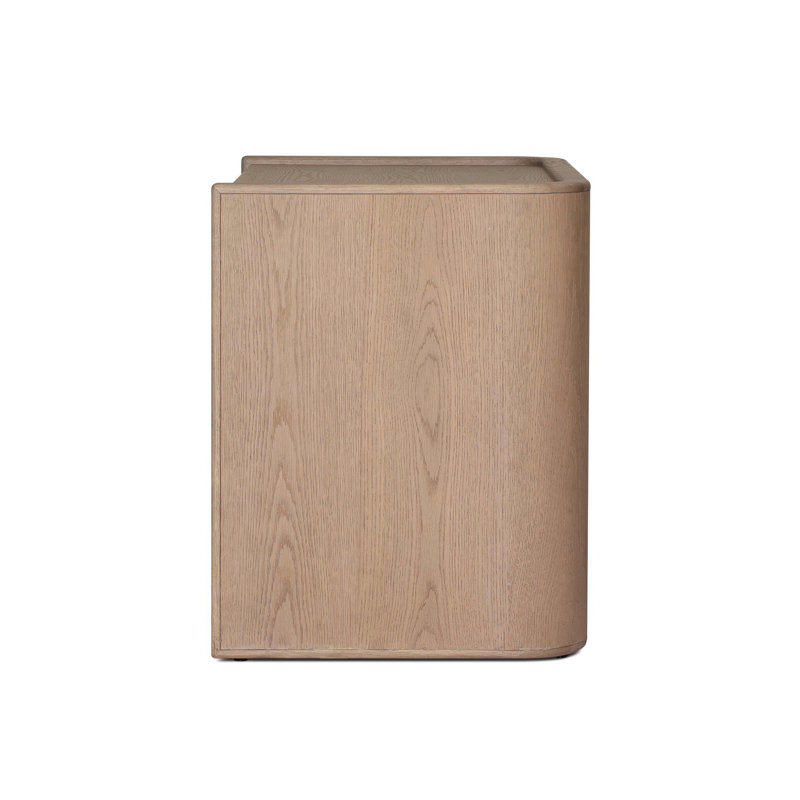 KIRAN Nightstand, White/Natural