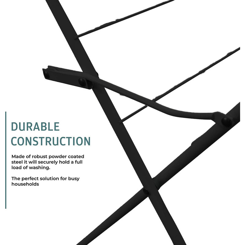 Metal Foldable Accordion Drying Rack, Black