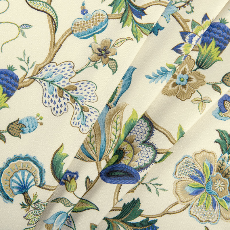 Jorma Curtain Single Panel, Blue, 50" W x 84" L