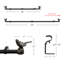 Tringle à rideaux simple réglable 1 po-73484726-73484722