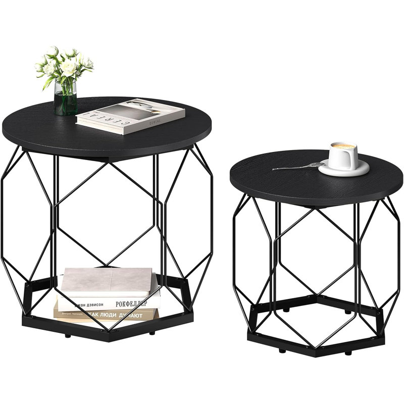 Collison Frame Nesting Tables, Black