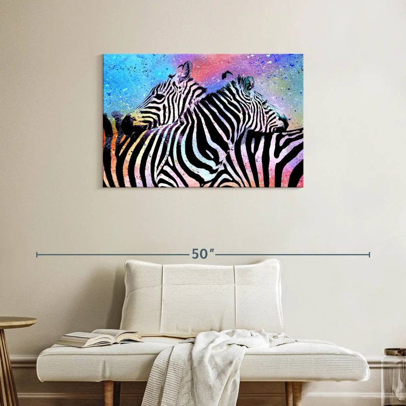 Brampt Pop Style Zebras, 24" H x 36" W
