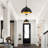 11.8 inch set of 3 Black and Gold Dome Pendant Light for Kitchen island-1833781869-1829837488-1829832596
