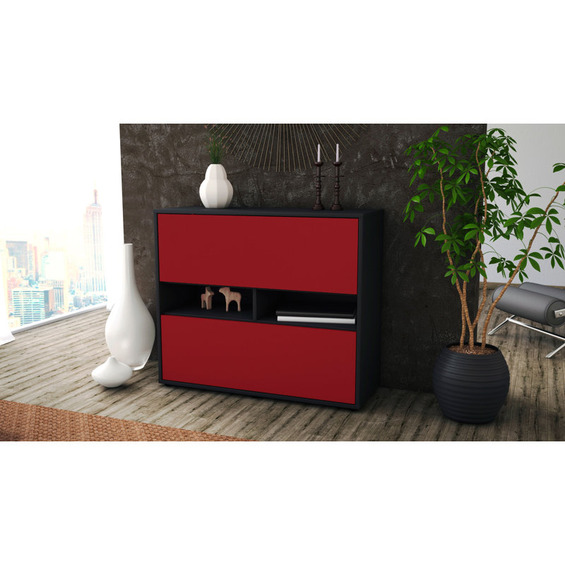 Regent Sideboard, Anthracite/Red