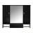 Wall Mounted Trinway Cabinet with Mirror and Towels Bar-1817868010