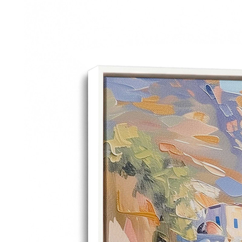 Côte pastel Amalfi I, H 19 po x l 13 po, Blanc opaque, Cadre flottant