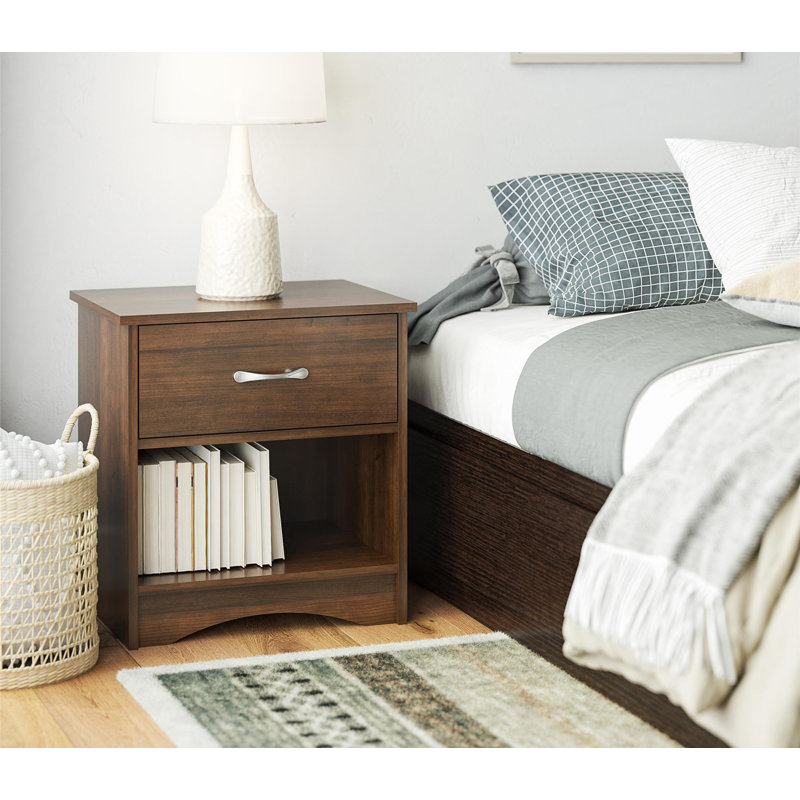 Table de chevet 1 tiroir Alexxander, Cherry Oak