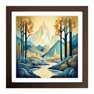 Landscape Deco No.4 - Framed Print