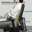 Chaise de bureau ergonomique en filet avec glissière et accoudoir 3D, chaise d'ordinateur moderne avec lombaire réglable, chaise berçante de bureau à bascule à 135 ° pour un usage commercial et de bureau
