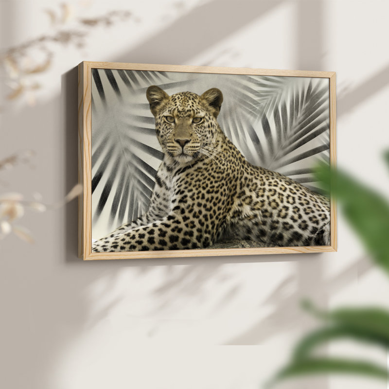 Boho Cheetah -Framed Print - Restickable, Naturel, H 16 po x l 20 po