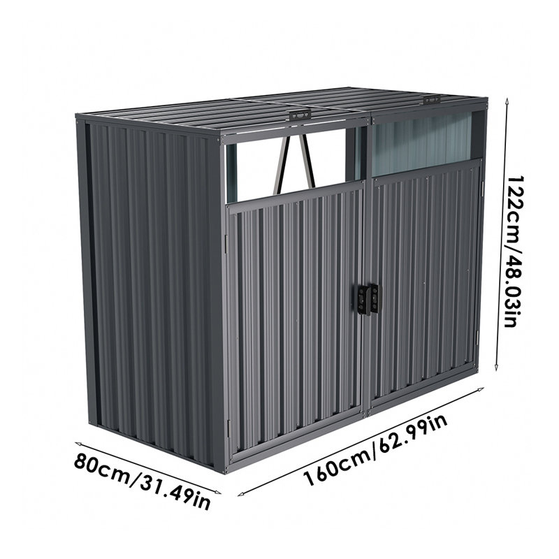 5ft. W x 3 ft.D Garbage Flat Sheds