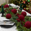 Boules de Noël décoratives en velours rouge vin floqué de 9,9 cm (3,9 po), à suspendre au sapin pour les fêtes de fin d'année, lot de 9