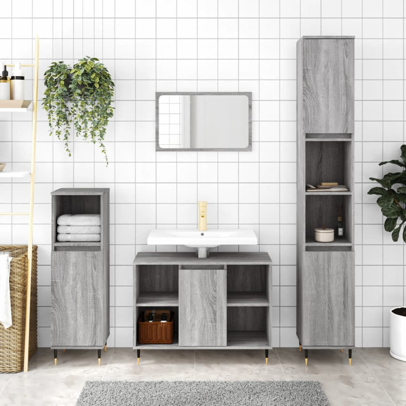 Malumbo Bathroom Cabinet, Grey Sonoma
