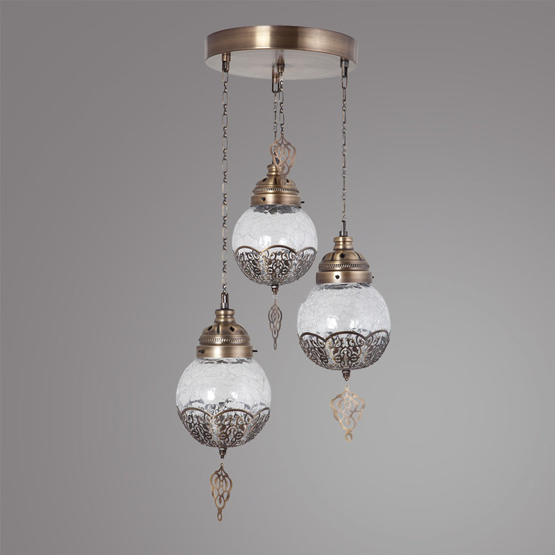 Glidden 3 - Light Gold Cluster Pendant