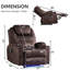 Fauteuil inclinable électrique 26 po surdimensionné et très large-1601500023