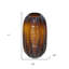 Vase en verre texturé - 6 po de diamètre x 11 po - Ambre