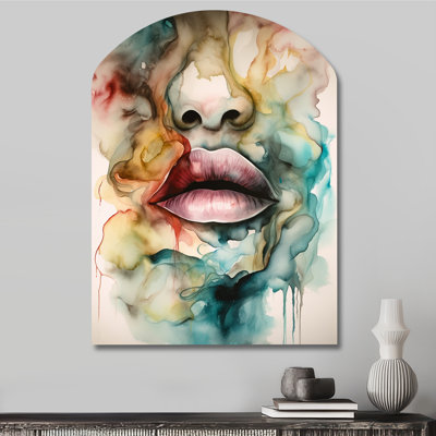 Haith - Fashion Woman Asymmetrical Metal Wall Art, Modern Arch Metal Art Print