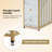 Modern Nail Desk with Drawers and Metal Frame