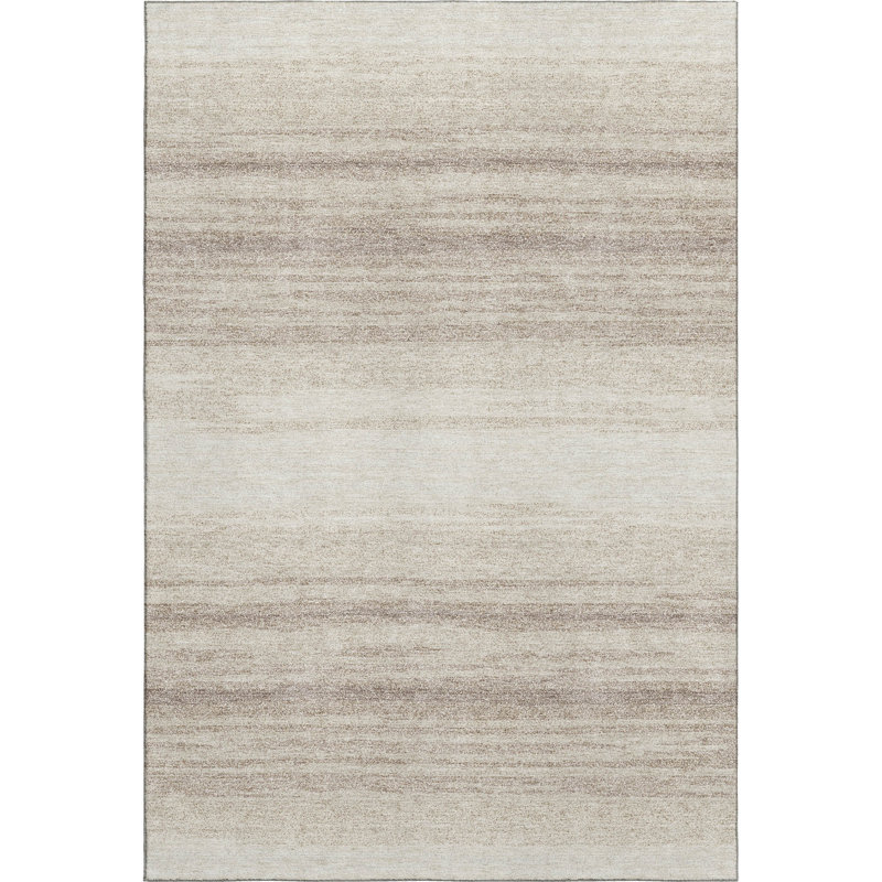 Premium Machine Washable Birchview AMF1033 Striped Rug, Rectangle 3' x 5'