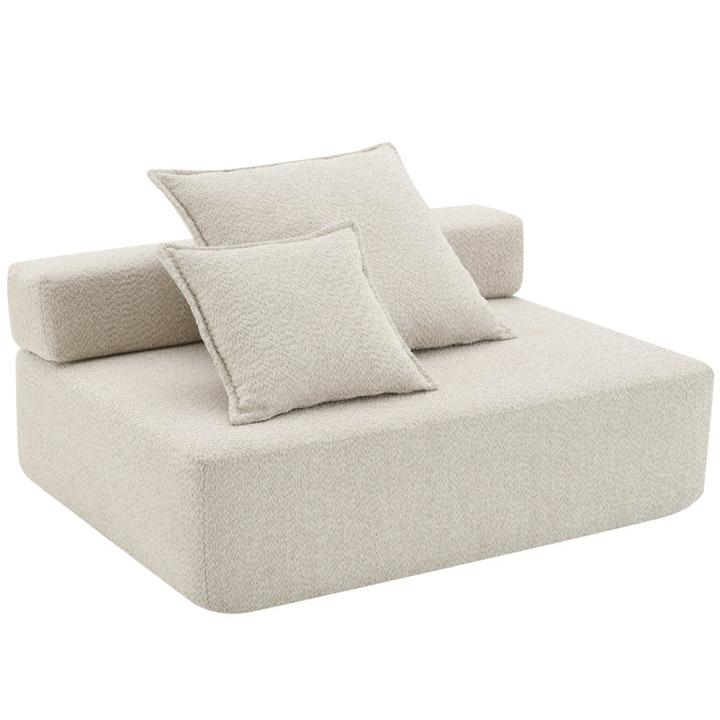 Structure de causeuse Boneless pour canapé modulaire surdimensionné en U surdimensionné, Beige