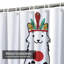 Rideau de douche noir avec 12 crochets-273861188