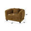 Fauteuil Lennox Brown en chenille avec coussin