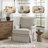 Upholstered Swivel Accent Chair with Skirted Design and Nailhead Trim-292769470