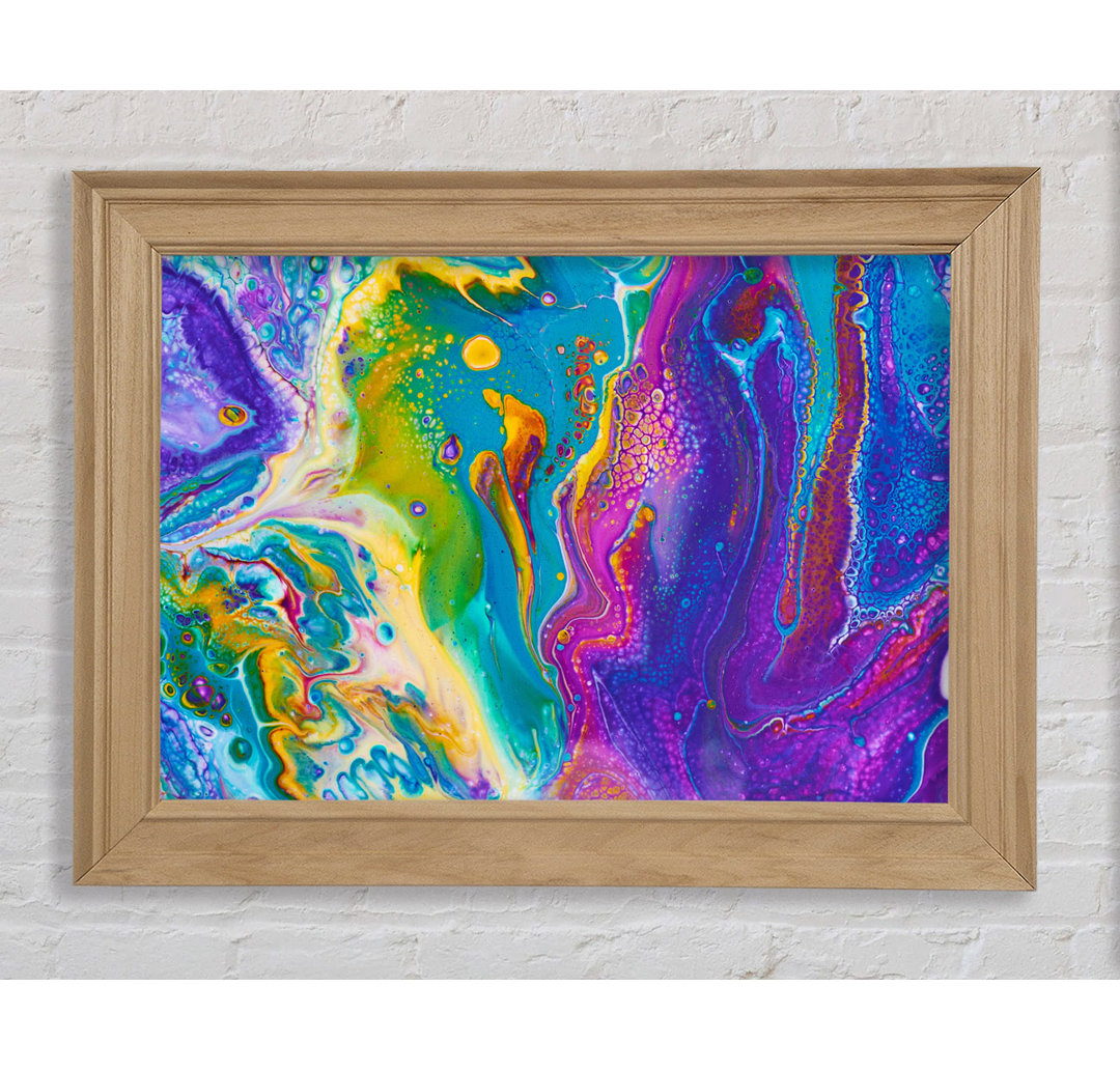 Multicoloured Swirls Of Oil Paint - Einzelner Bilderrahmen Kunstdrucke