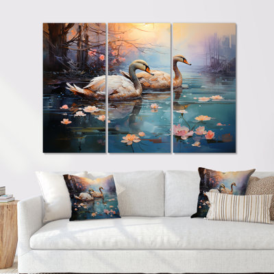 «White Flamingo Twilight», ensemble de reproductions d'art mural animal flamant