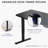 VIVO Single Motor Electric Desk with Push Button Memory Controller-129479309-129479291