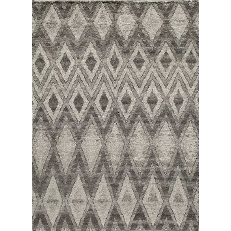 Atlas Wool Geometric Area Rug in Brown, Rectangle 2' x 3'