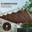 Outsunny Retractable Pergola Shade Cover ONLY, Brown-122481110