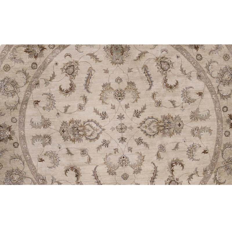 Tapis rond en laine noué à la main