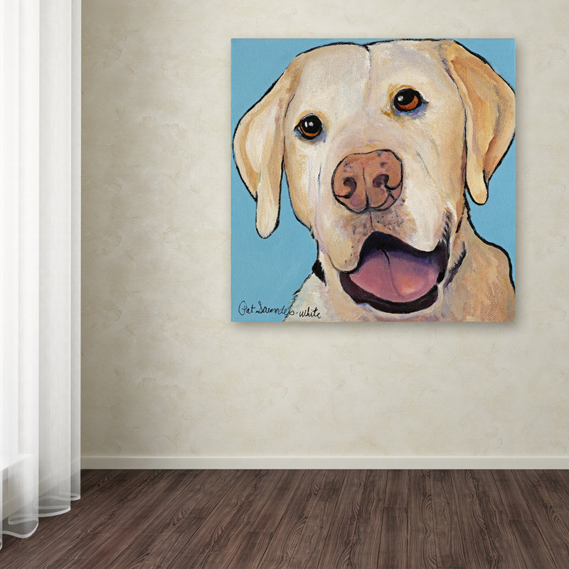 Reproduction d’art sur toile tendue, "chance dog", H 24 po x l 24 po x P 2 po