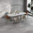 Oval White Solid Wood Dining Table-294899585