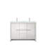 48 po X P 20 po Ensemble de meuble-lavabo double D avec plateau en marbre de culture et robinet en nickel brossé-1858713005-1858713009