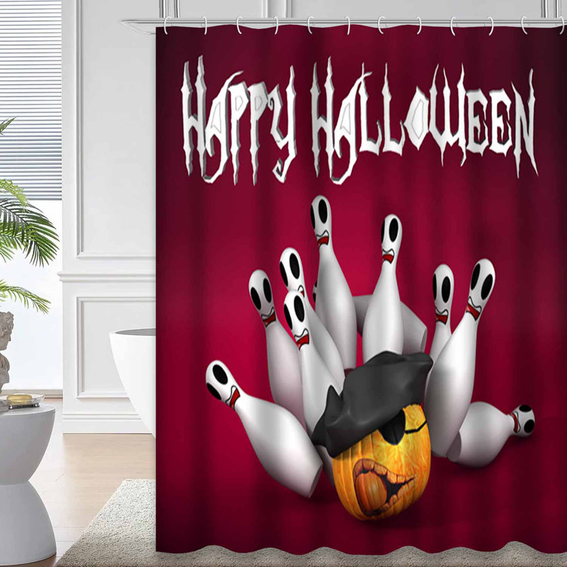 Rideau de douche Happy Halloween, L 72 po x l 84 po