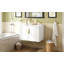 Meuble-lavabo de salle de bain vintage 30 po avec lavabo en céramique, lavabo simple en céramique à 3 trous, meuble-lavabo avec 2 portes à fermeture douce-117193334