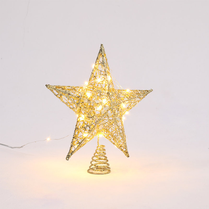 Star Tree Topper, 23cm H x 20cm W, Gold