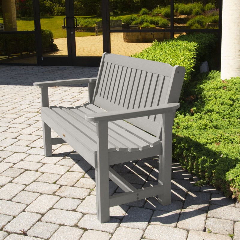 Banc de jardin en plastique Lunz, Gris havre