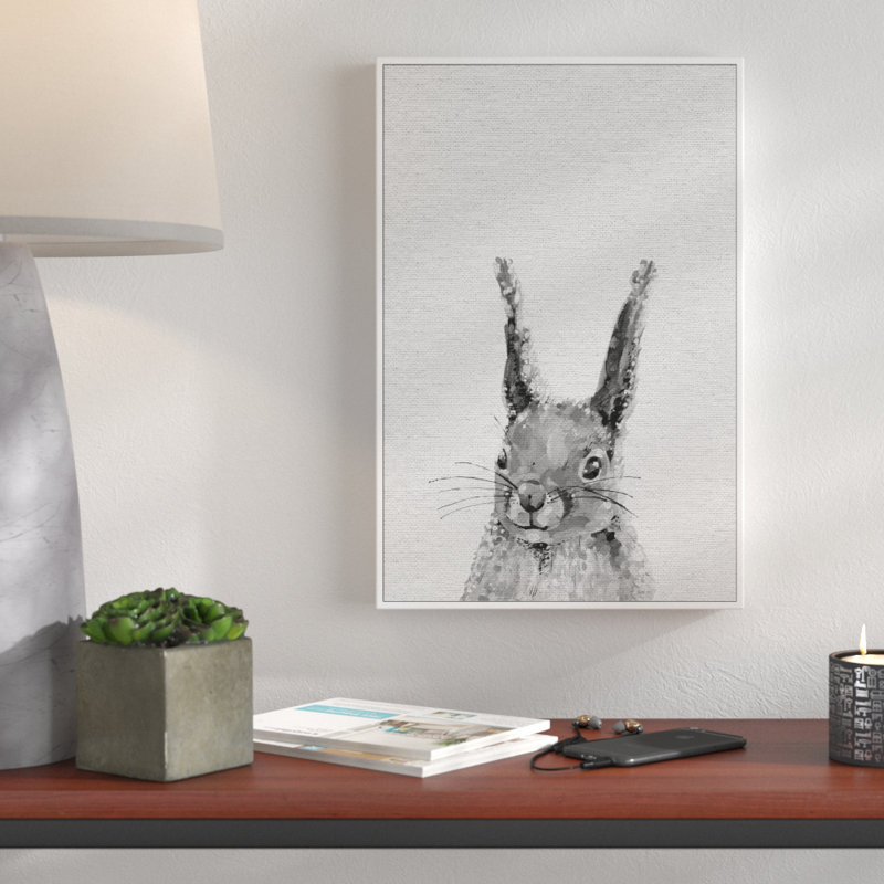 " Grey Rabbit II " Painting Print, 36" H x 24" W x 1.5" D