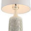 Lampe de table campagnarde 23,5 "avec abat-jour tambour blanc