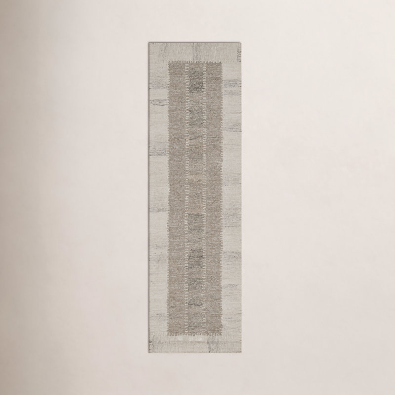 Lanora Hand Tufted Wool Geometric Rug, Runner 2'3" x 8'