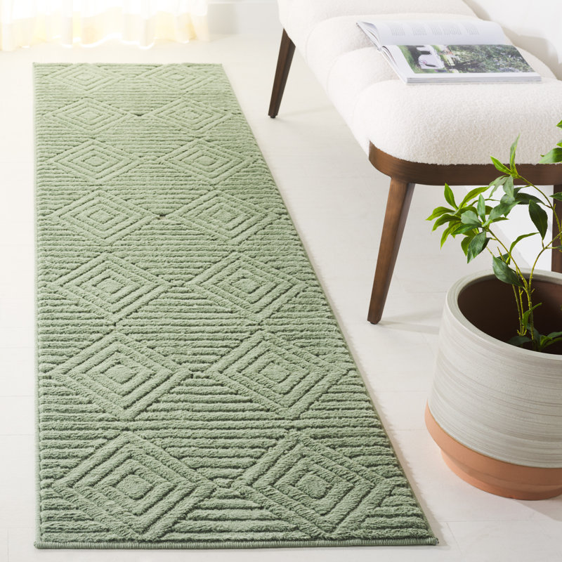 Alis Geometric Area Rug, Runner 66 X 244cm