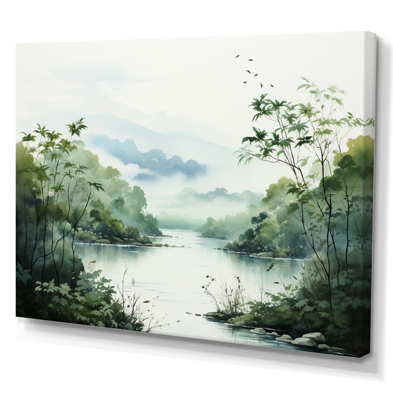 «Tranquil Oasis II» sur toile, Toile tendue, H 34 po x l 44 po x P 1,5 po