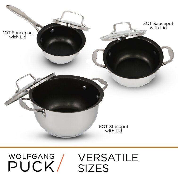 Wolfgang Puck 11piece Stainless Steel Cookware Set 
