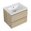 Ensemble de meuble-lavabo mural 24 po avec lavabo en céramique, 2 tiroirs à fermeture en douceur, ensemble Kd-1063786857-1063786855-1063786854