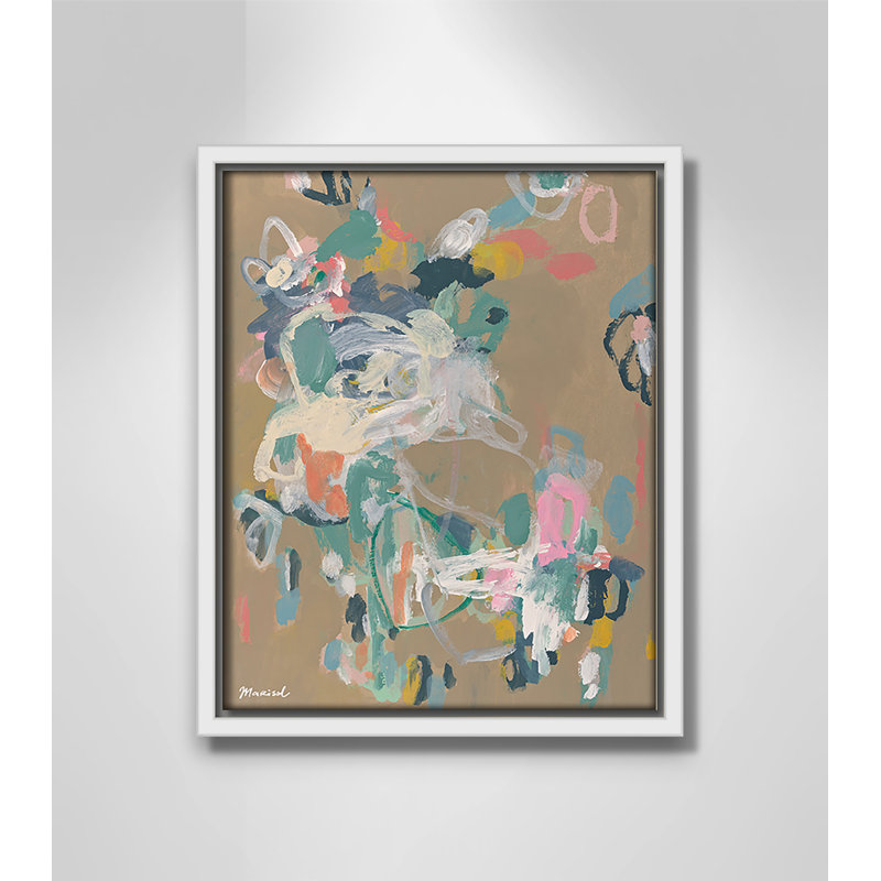 Abstract Flow  Print by Marisol Evora, 9.5'' W x 11.5'' H, White Floater
