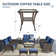 Valierius Durable Outdoor Side Table With UV-Resistant Wicker, And Tempered Glass - Ideal For Patios, Gardens, And Poolside Relaxation