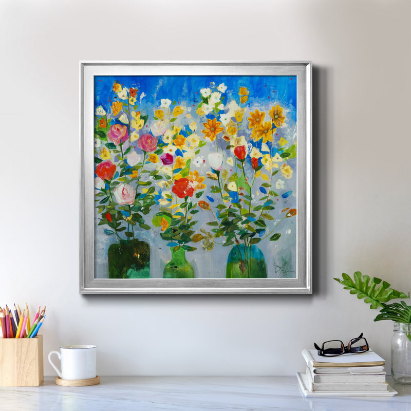 «Debout» - Reproduction d'art sur toile encadrée, Cadre blanc, H 22,5 po x l 22,5 po x P 1,5 po